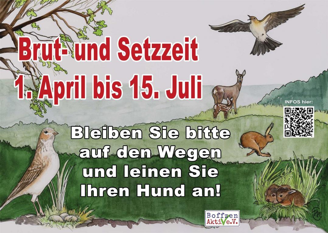 Aktion Brut- und Setzzeit Schilder